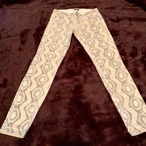 Marciano Skinny Jeans w/ Reflective Snakeskin
